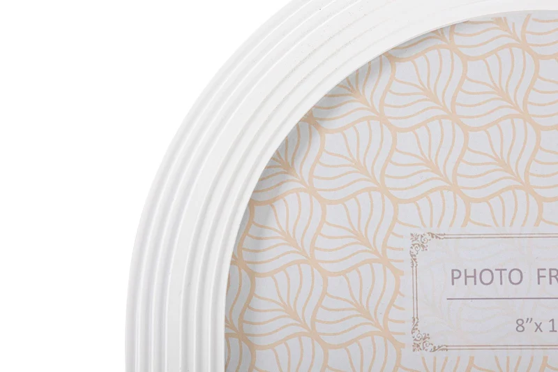 Cornice Ovally 25x2x30 cm in Resina e Vetro Bianco