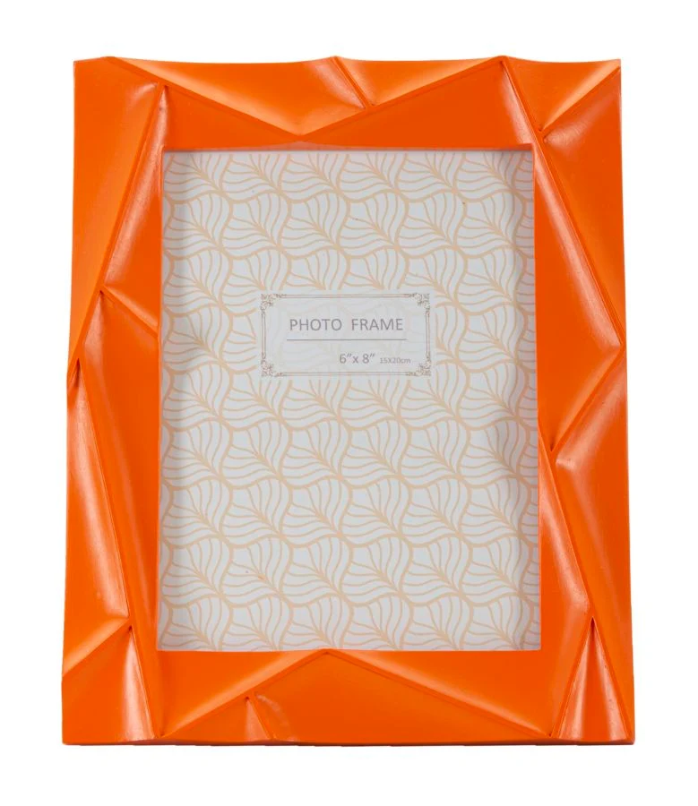 Cornice Orangy 20,8x2x26 cm in Resina e Vetro Arancione