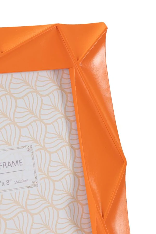 Cornice Orangy 20,8x2x26 cm in Resina e Vetro Arancione