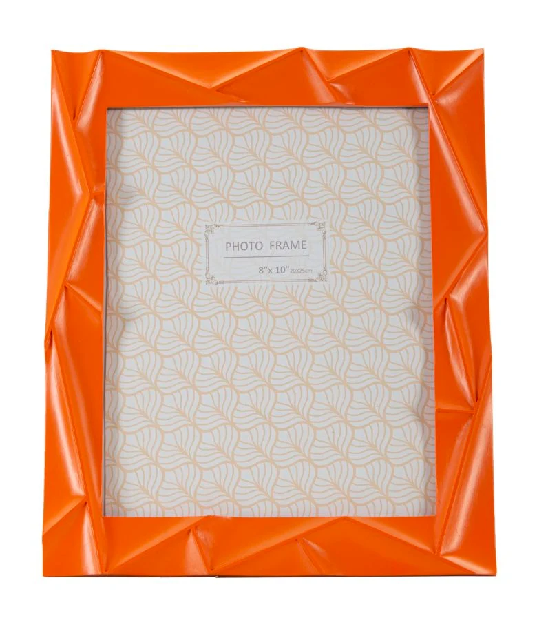Cornice Orangy 25,8x2x31 cm in Resina e Vetro Arancione