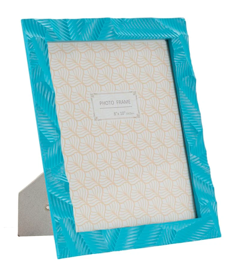 Cornice Light 25x2x30 cm in Resina e Vetro Azzurro