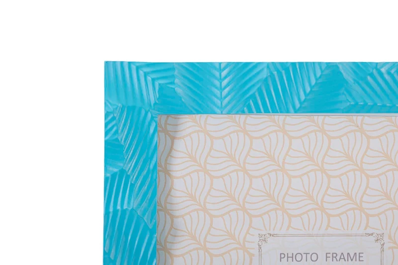 Cornice Light 25x2x30 cm in Resina e Vetro Azzurro