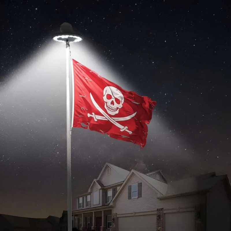 Zonne Vlaggenmast Verlichting – 360° LED & Automatische Sensor