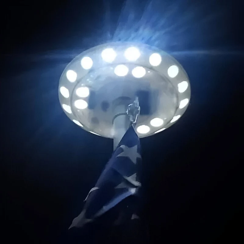 Zonne Vlaggenmast Verlichting – 360° LED & Automatische Sensor