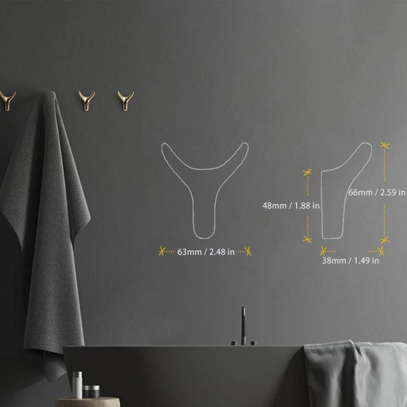 Wandhaak in Hoornvorm – Zinklegering & Stevig Ontwerp