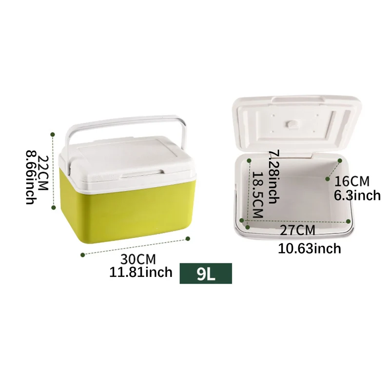 Koelbox – Draagbare 6L/9L koelbox met isolatie en compact reisdesign