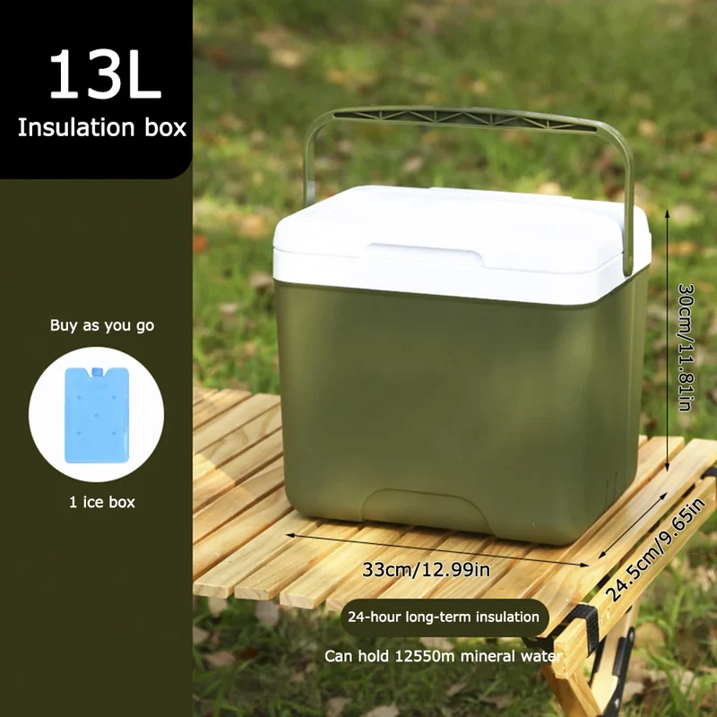 Koelbox – Draagbare 13L koelbox met isolatie, stevig handvat en compact design