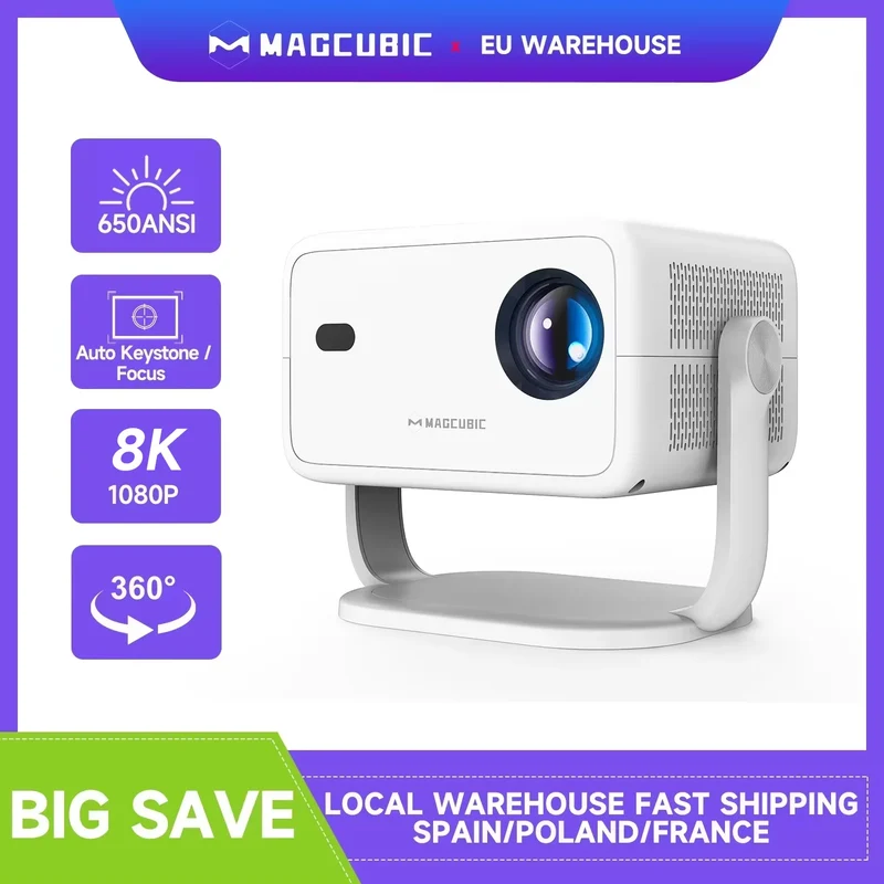 Mini Beamer 1080P – 650 ANSI met Auto Focus en WiFi 6