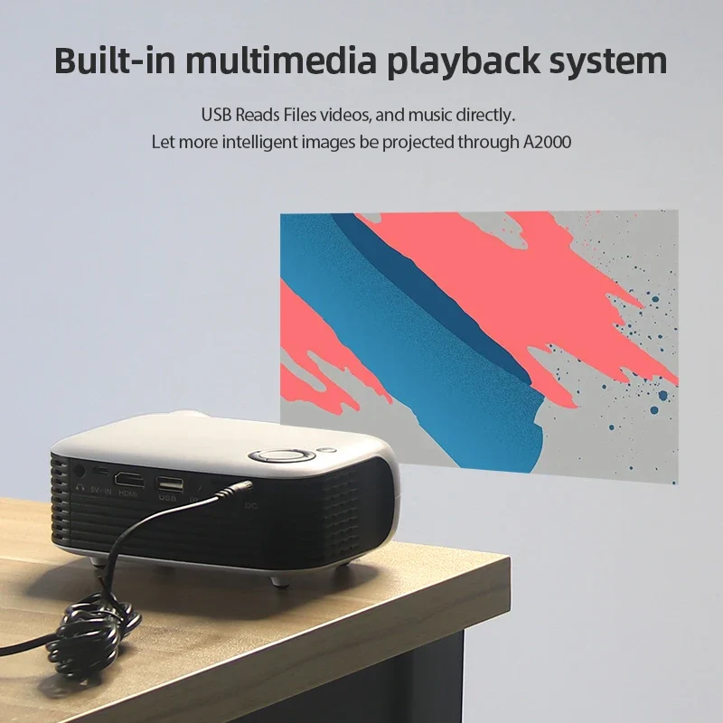 Mini Beamer – Compact LED Projector met HDMI en Multimedia