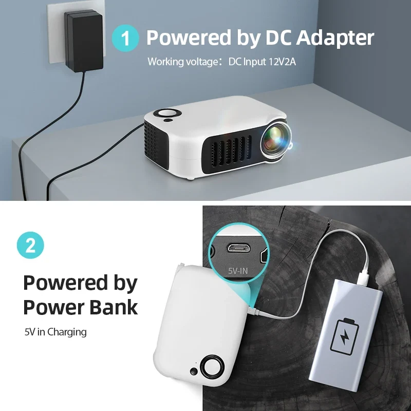 Mini Beamer – Compact LED Projector met HDMI en Multimedia