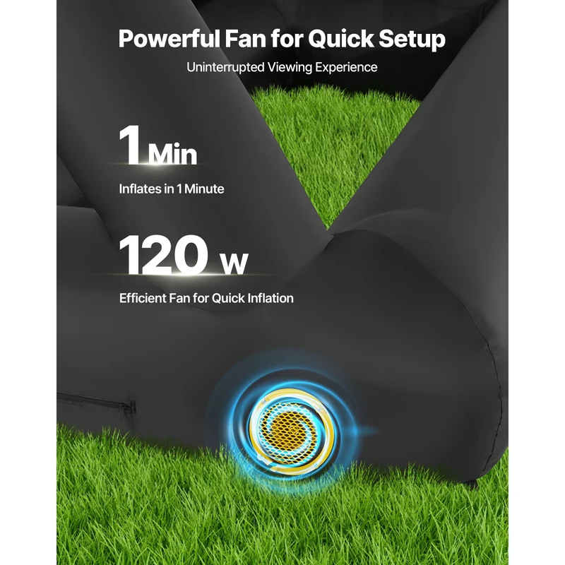 Opblaasbaar Projectiescherm – Outdoor met Blower en 16:9 Scherm