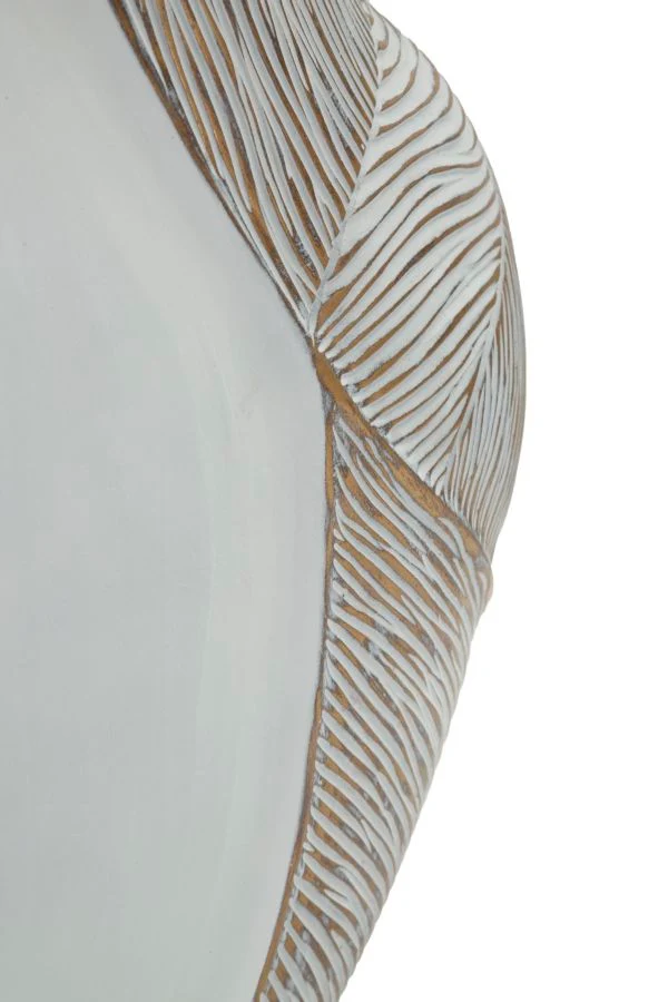 Vaso Resina Ho Chi Minh 27x11,5x31 cm in Resina Bianco effetto lavato