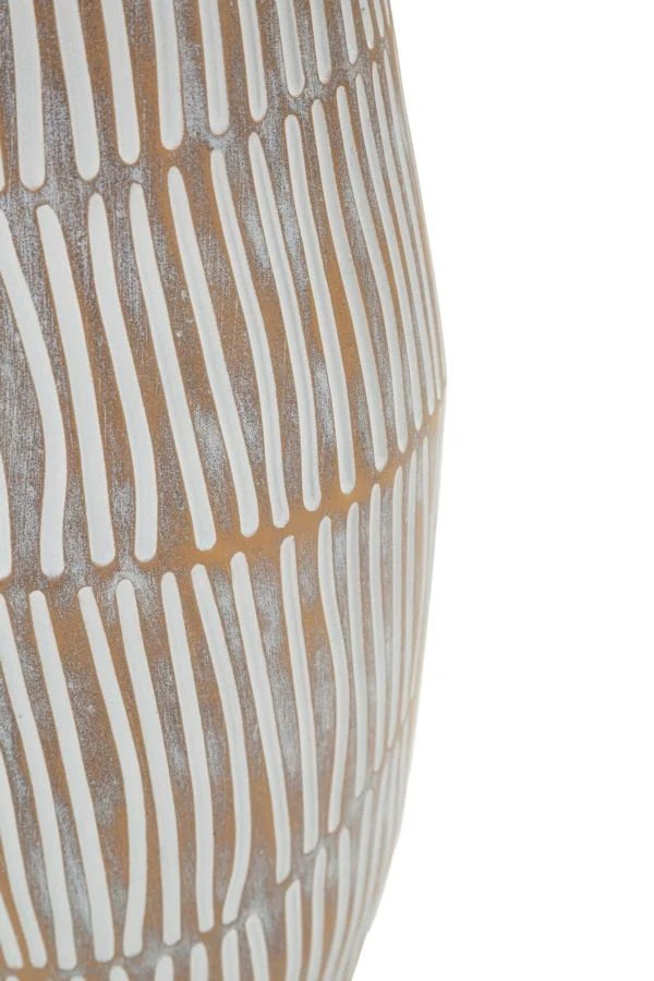 Vaso Resina Hanoi Ø17x47 cm in Resina Bianco effetto lavato