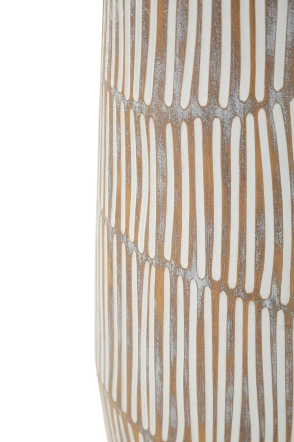 Vaso Resina Hanoi Ø17x68,5 cm in Resina Bianco effetto lavato