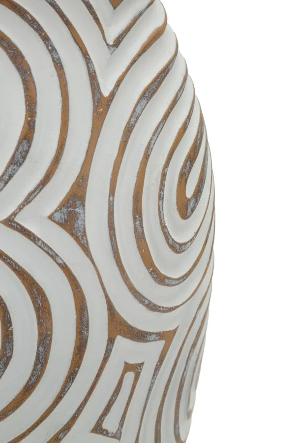 Vaso Resina Oblix Ø19,5x35 cm in Resina Bianco effetto lavato
