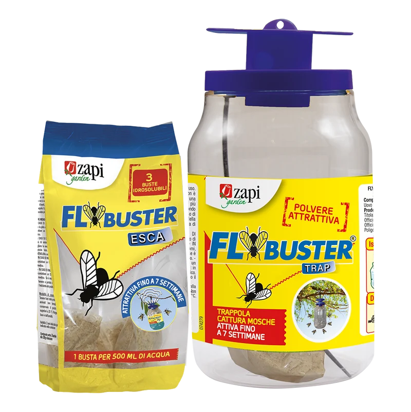 Trappola con esca attrattiva per mosche Zapi Flybuster Trap ricarica 3 esche da 20 g