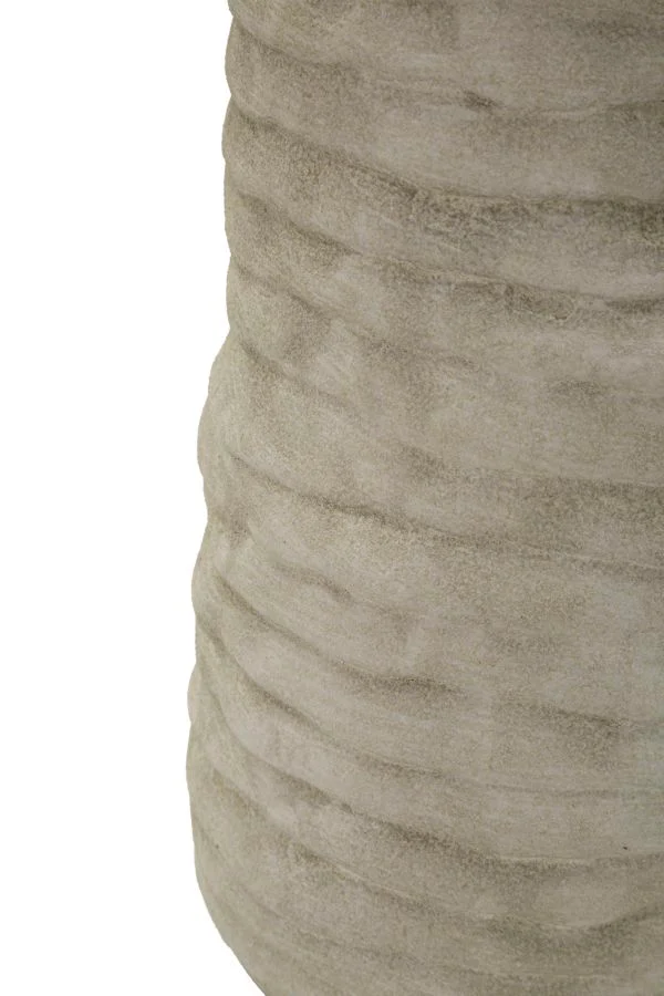 Vaso Lima Open Ø14x31,5 cm in Ceramica Grigio e Oro