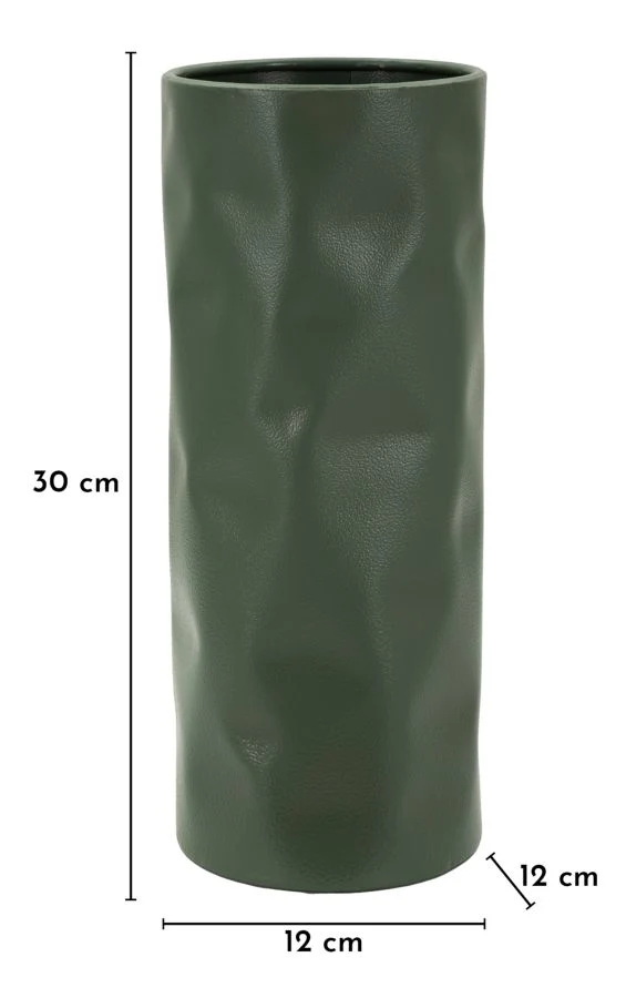 Vaso Norimberga Ø12x30 cm in Ferro Verde chiaro