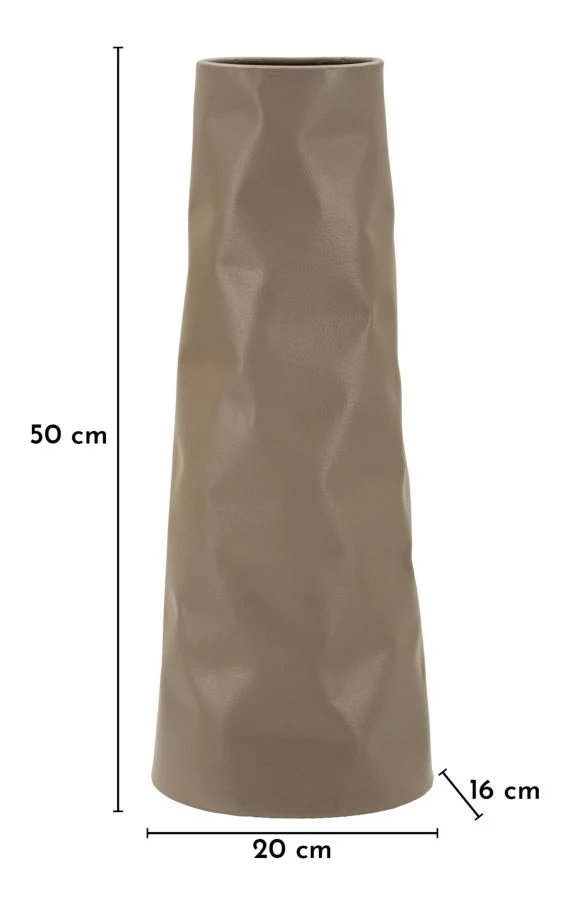 Vaso Norimberga 16x20x50 cm in Ferro Crema