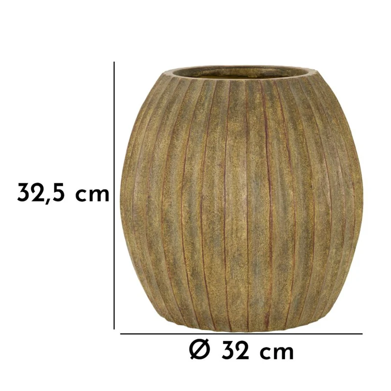 Vaso Breeze Ø32x32,5 cm in Mgo Verde sporco