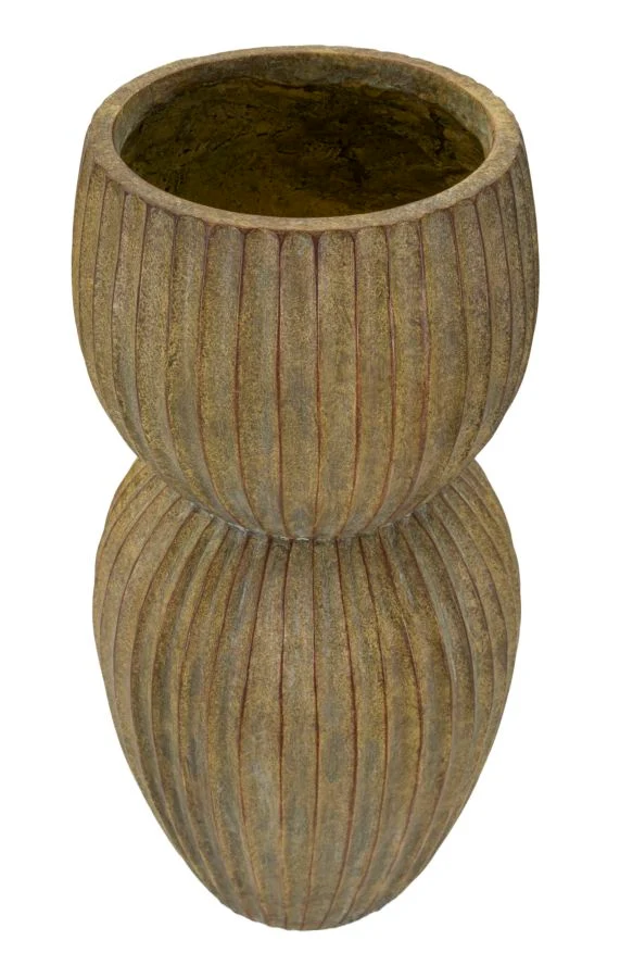 Vaso Breeze Ø25x52,5 cm in Mgo Verde sporco