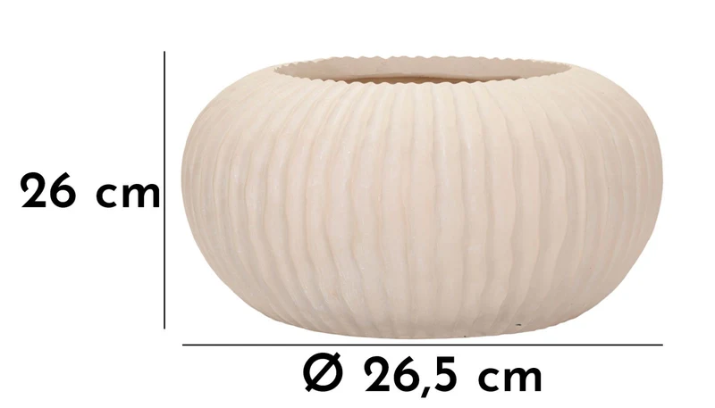 Vaso Mist Ø35x18 cm in Mgo Crema