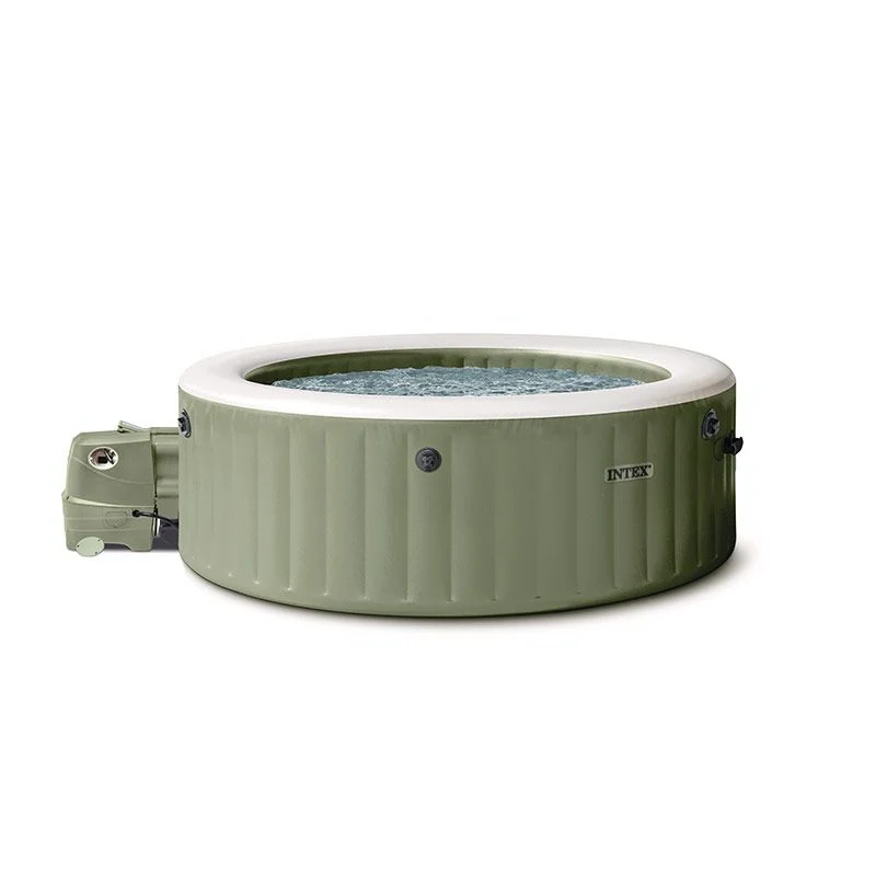 Intex Spa Idromassaggio PureSpa Bubble Massage 6 posti Verde Oliva