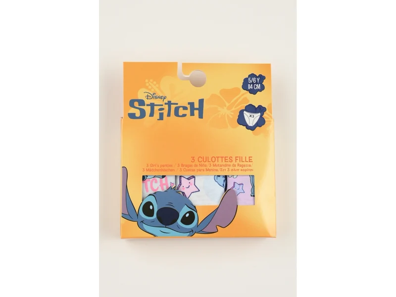 Lilo e stitch mutandine in box da 3 pezzi, taglia 6/8anni
