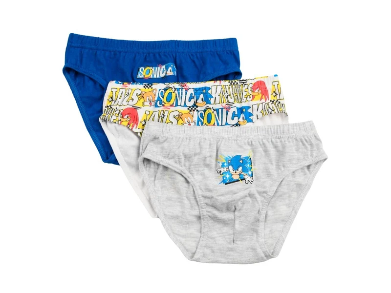Sonic classic mutandine in box da 3 pezzi, taglia 5/6anni