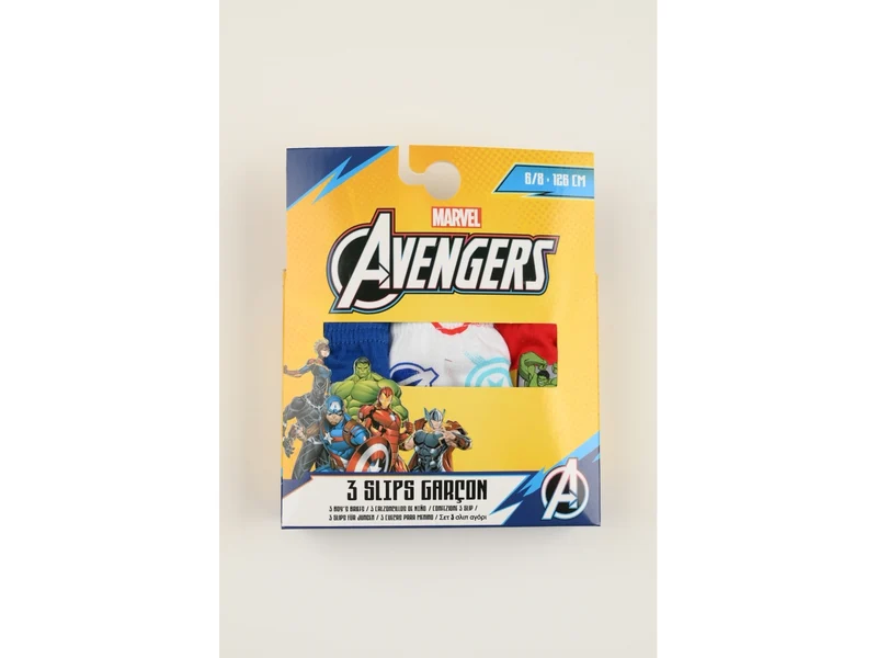 Avengers classic mutandine in box da 3 pezzi, taglia 6/8anni