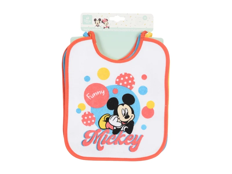 Mickey set 6 bavette 27x22,5cm assortite