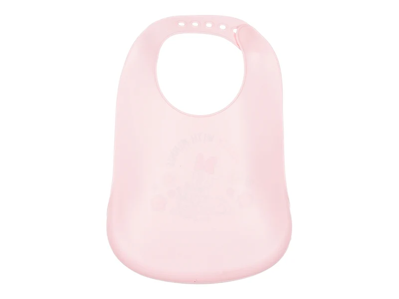 Minnie bavetta in silicone rosa chiaro 30x23cm
