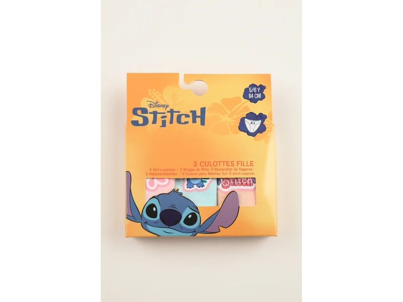 Lilo e stitch mutandine in box da 3 pezzi, taglia 6/8anni