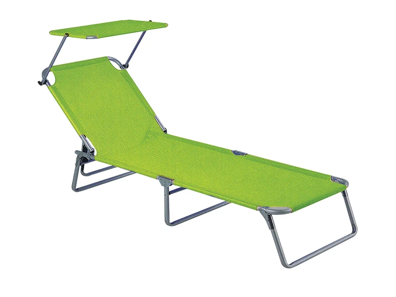 Lettino Sand pieghevole 186x54x24cm verde