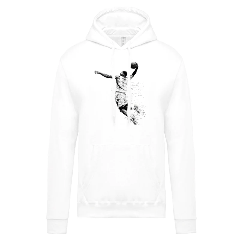 SLAM DUNK BW felpa cappuccio