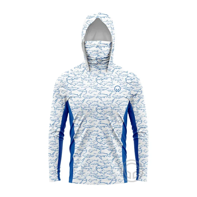 Heren visshirt met capuchon – UPF 50 outdoor shirt voor vissen en camping