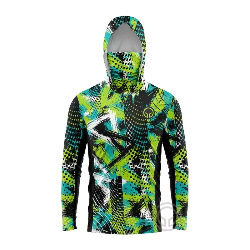 Heren visshirt met capuchon – UPF 50 outdoor shirt voor vissen en camping