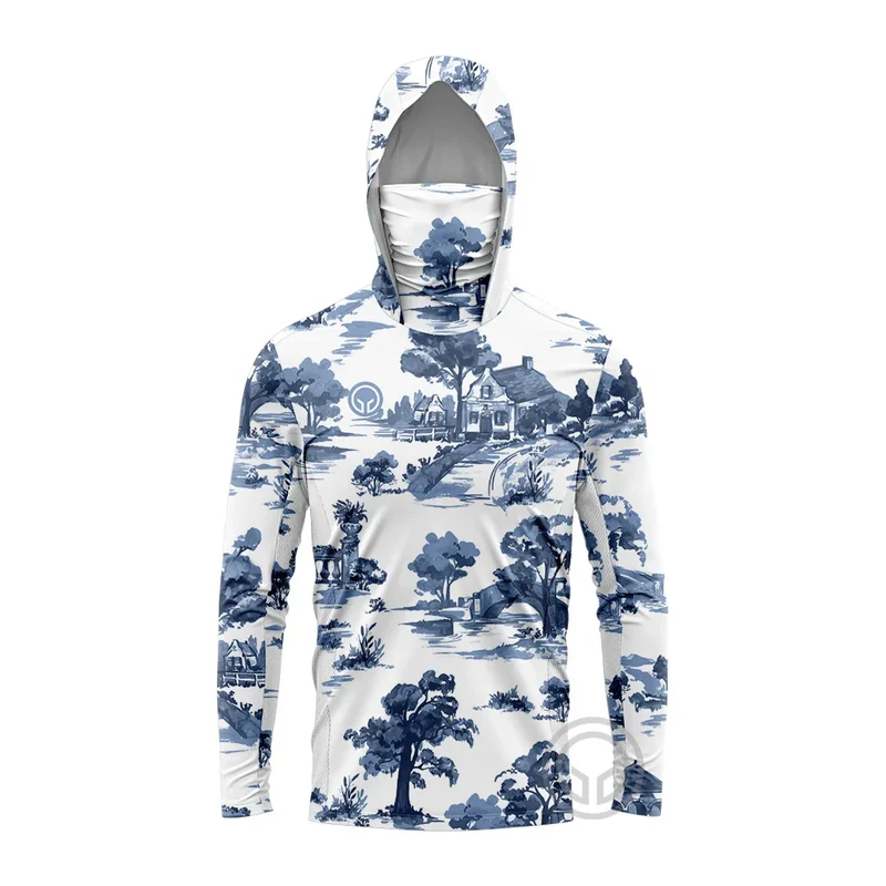 Heren visshirt met capuchon – UPF 50 outdoor shirt voor vissen en camping