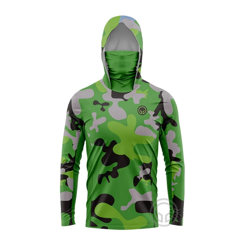 Heren visshirt met capuchon – UPF 50 outdoor shirt voor vissen en camping