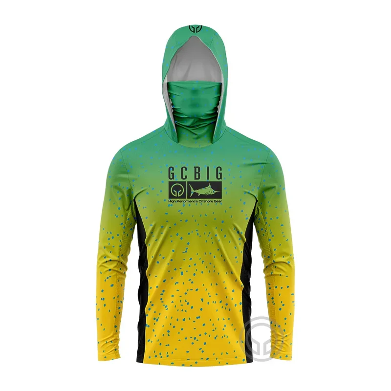 Heren visshirt met capuchon – UPF 50 outdoor shirt voor vissen en camping