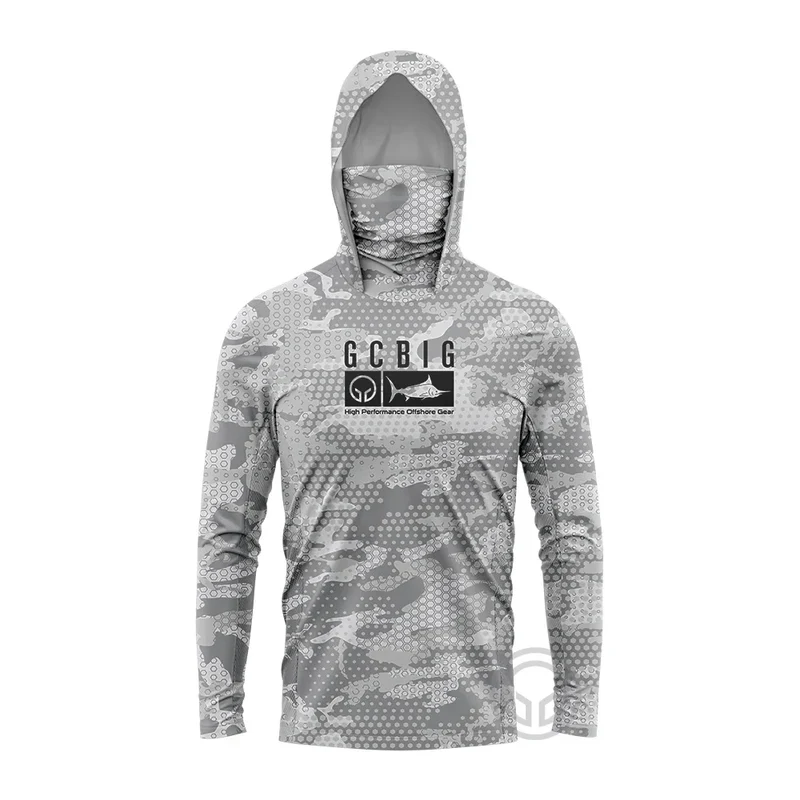 Heren visshirt met capuchon – UPF 50 outdoor shirt voor vissen en camping