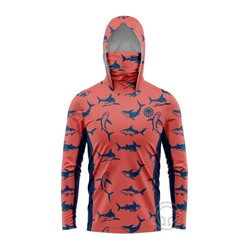 Heren visshirt met capuchon – UPF 50 outdoor shirt voor vissen en camping