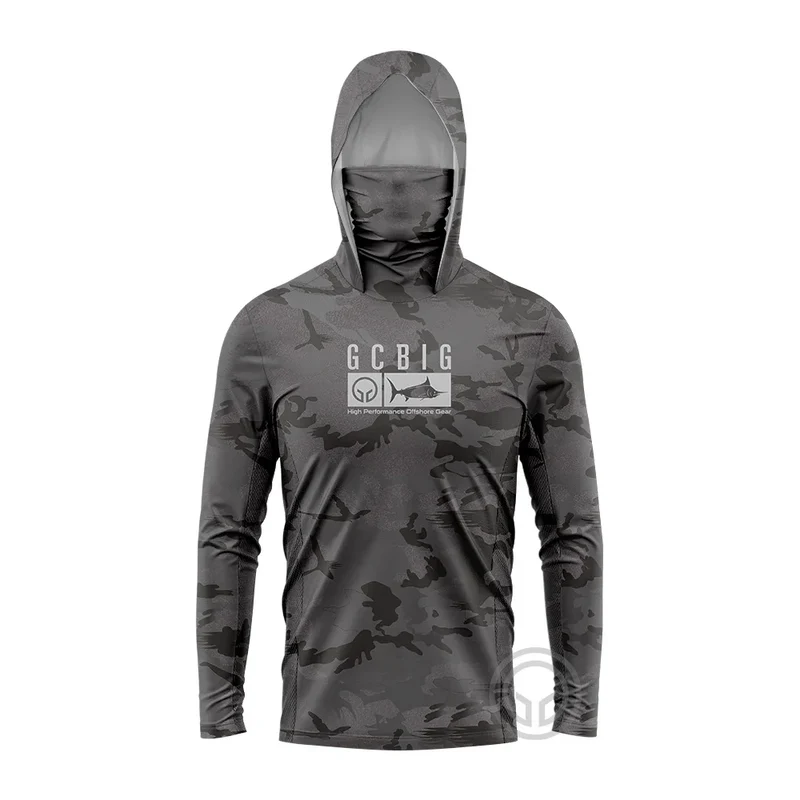 Heren visshirt met capuchon – UPF 50 outdoor shirt voor vissen en camping