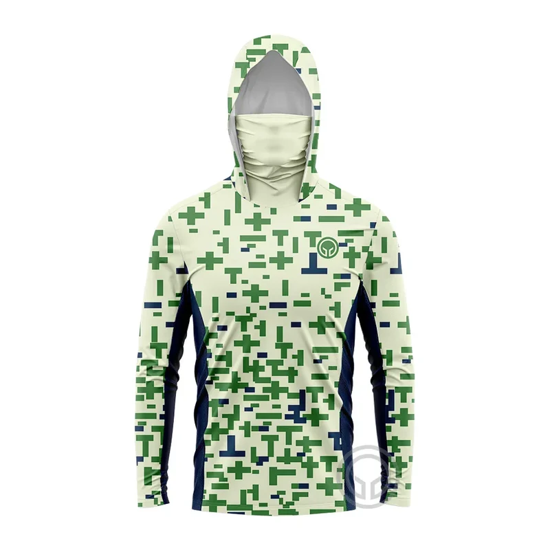 Heren visshirt met capuchon – UPF 50 outdoor shirt voor vissen en camping