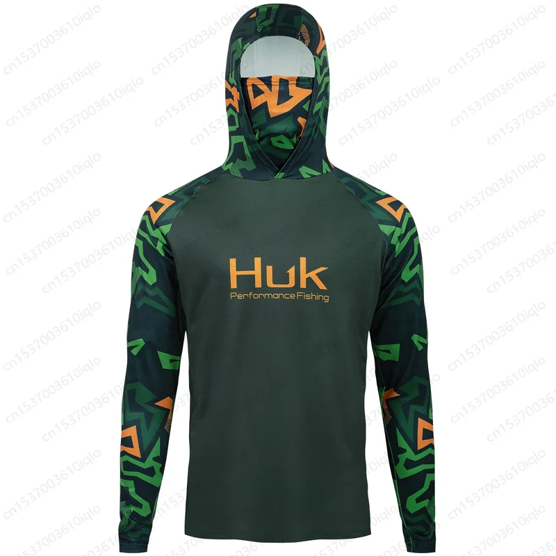 Heren visshirt met capuchon – UPF 50+ outdoor shirt voor vissen