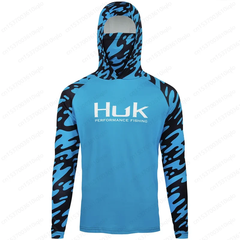 Heren visshirt met capuchon – UPF 50+ outdoor shirt voor vissen