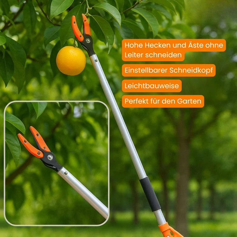 Teleskop Heckenschere | Astschere für hohe Äste | HochSchnitt