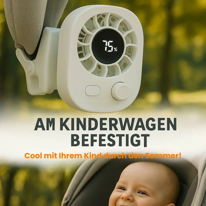 Mini Clip Ventilator mit Akku | KühlBuddy