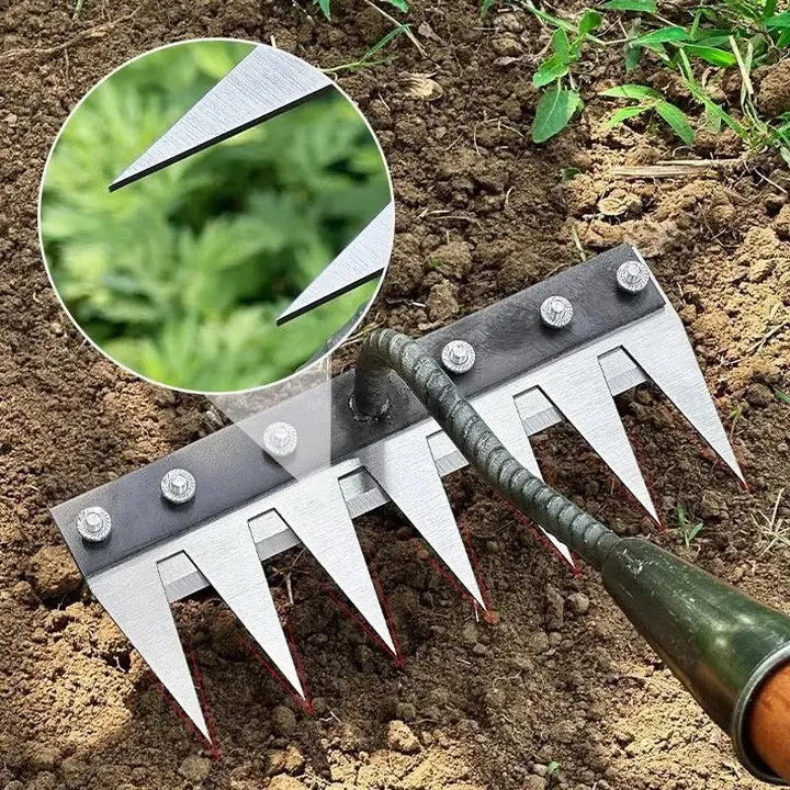 Unkrautrechen für Gartenpflege | Robuster Gartenrechen | WurzelKraft