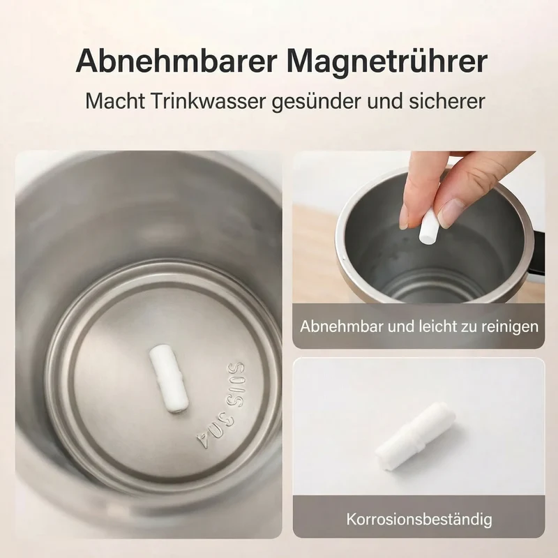 Selbstrührende Tasse mit LCD & USB | Automatischer Becher für Kaffee und mehr | RührMeister